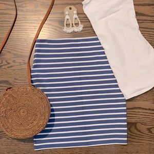 Bodycon blue and white stripe skirt (summer skirt)
